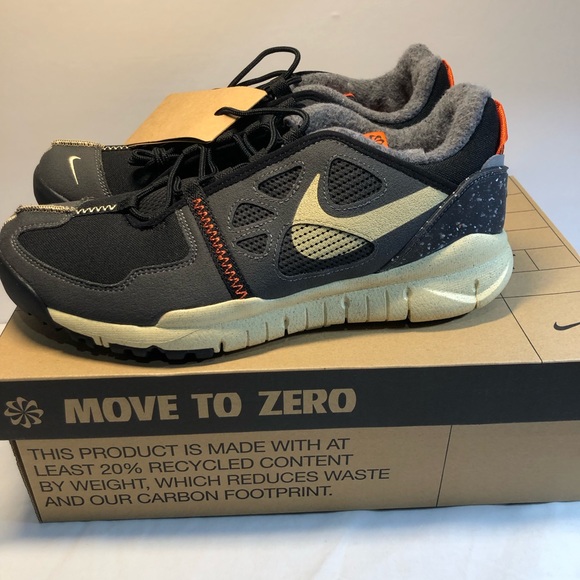 Nike Free Terra Vista Black Canvas Anthracite Orange CZ1757-001 Sz 10.5 Men New - Picture 4 of 16